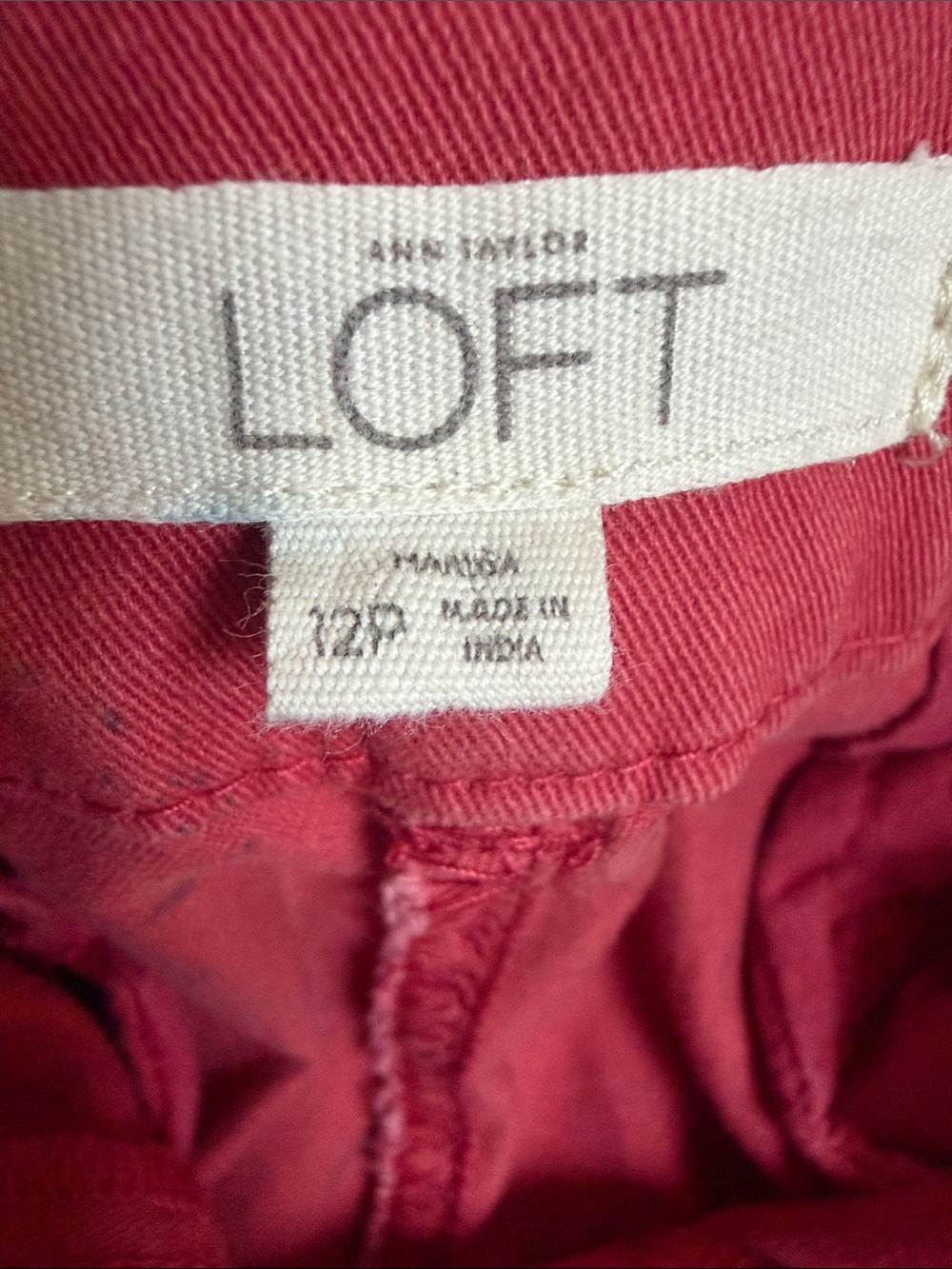 LOFT Women’s Coral Pink Chino Pants. Size:12P - Picture 3 of 8